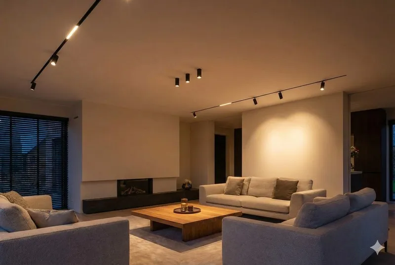 תאורה מודרנית לסלון